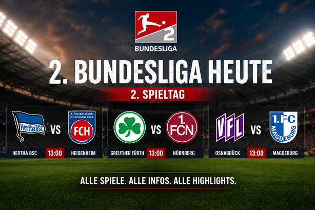 2. Bundesliga heute 2. Spieltag