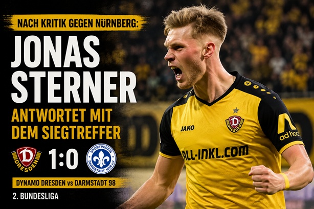 Jonas Sterner Dynamo Dresden mit Siegtreffer