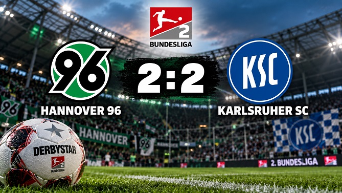 Hannover gegen Karlsruhe 2-2