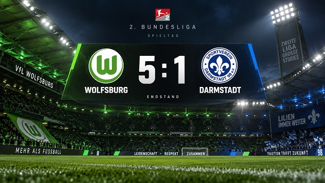 Wolfsburg beendet Heimfluch - 5-1 gegen Darmstadt
