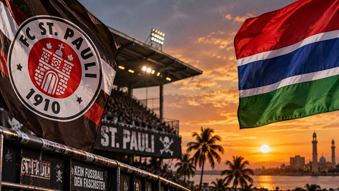 FC St. Pauli und Gambia vor den Länderspielen von Abdoulie Ceesay