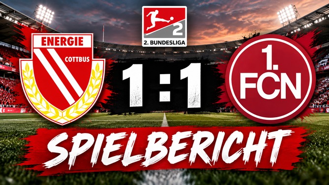 Energie Cottbus gegen 1. FC Nürnberg 1:1 im Spielbericht der 2. Bundesliga