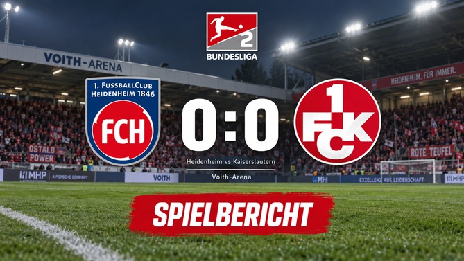 Heidenheim gegen Kaiserslautern 0:0 im Spielbericht der 2. Bundesliga