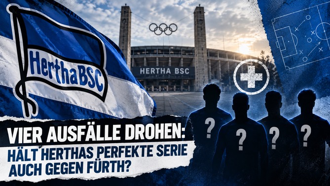 Hertha BSC vor dem Spiel gegen Greuther Fürth mit mehreren fraglichen Spielern
