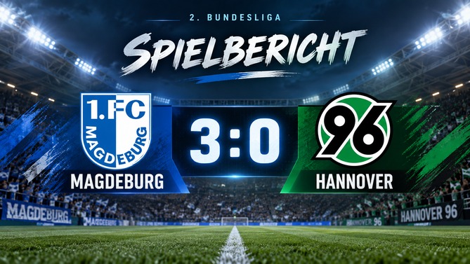 1. FC Magdeburg gegen Hannover 96 3:0 im Spielbericht der 2. Bundesliga
